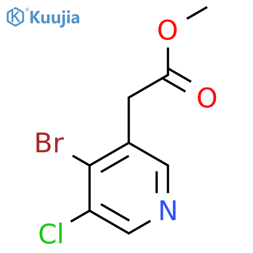 Methyl 4-bromo-3-chloropyridine-5-acetate structure