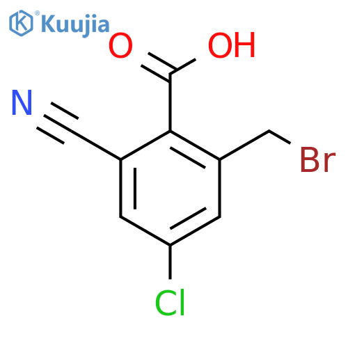 2-Bromomethyl-4-chloro-6-cyanobenzoic acid structure
