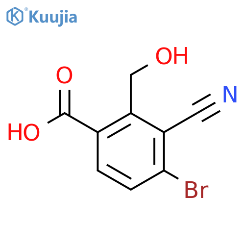 4-Bromo-3-cyano-2-(hydroxymethyl)benzoic acid structure