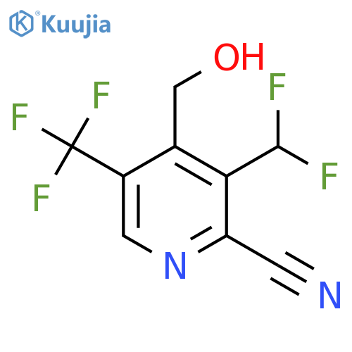 2-Cyano-3-(difluoromethyl)-5-(trifluoromethyl)pyridine-4-methanol structure