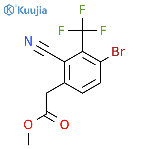 Methyl 4-bromo-2-cyano-3-(trifluoromethyl)phenylacetate structure