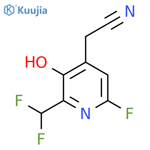 2-(Difluoromethyl)-6-fluoro-3-hydroxypyridine-4-acetonitrile structure