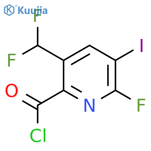 5-(Difluoromethyl)-2-fluoro-3-iodopyridine-6-carbonyl chloride structure
