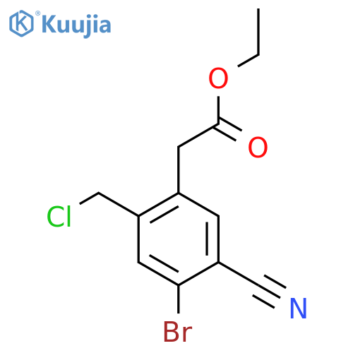 Ethyl 4-bromo-2-chloromethyl-5-cyanophenylacetate structure