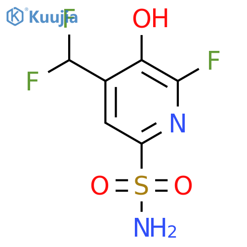 4-(Difluoromethyl)-2-fluoro-3-hydroxypyridine-6-sulfonamide structure