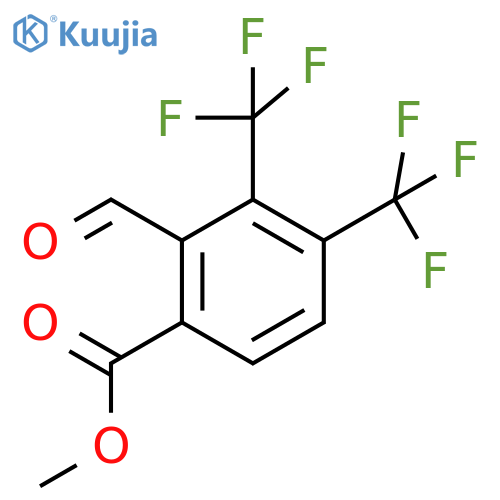 Methyl 3,4-bis(trifluoromethyl)-2-formylbenzoate structure