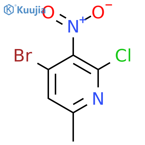 4-Bromo-2-chloro-6-methyl-3-nitropyridine structure