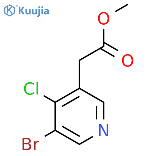 Methyl 3-bromo-4-chloropyridine-5-acetate structure
