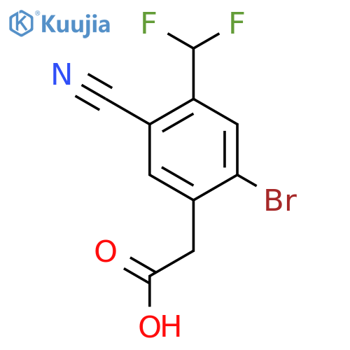 2-Bromo-5-cyano-4-(difluoromethyl)phenylacetic acid structure