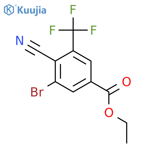 Ethyl 3-bromo-4-cyano-5-(trifluoromethyl)benzoate structure