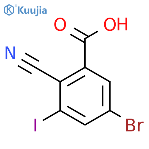 5-Bromo-2-cyano-3-iodobenzoic acid structure