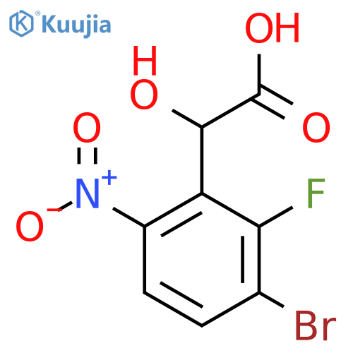 3-Bromo-2-fluoro-6-nitromandelic acid structure