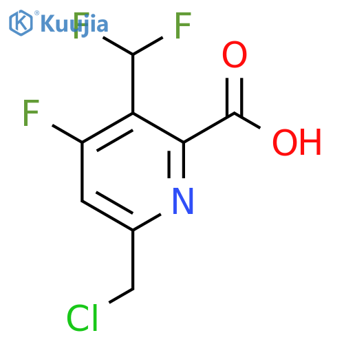 6-(Chloromethyl)-3-(difluoromethyl)-4-fluoropyridine-2-carboxylic acid structure
