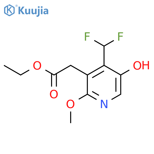 Ethyl 4-(difluoromethyl)-5-hydroxy-2-methoxypyridine-3-acetate structure
