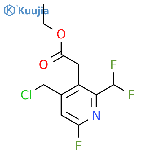 Ethyl 4-(chloromethyl)-2-(difluoromethyl)-6-fluoropyridine-3-acetate structure