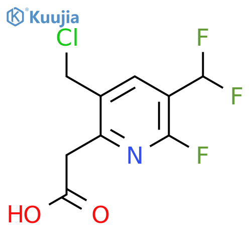 3-(Chloromethyl)-5-(difluoromethyl)-6-fluoropyridine-2-acetic acid structure