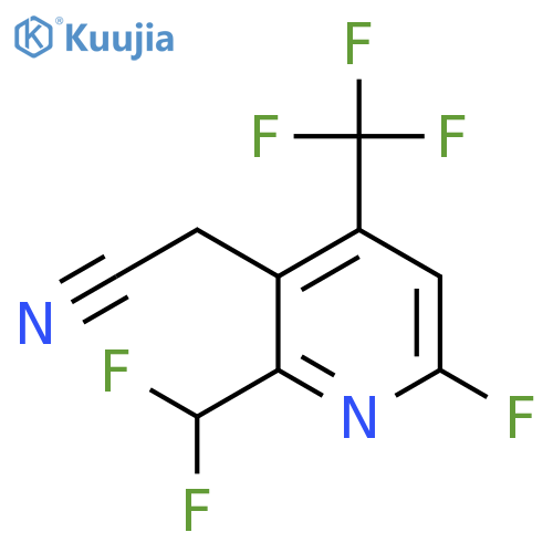2-(Difluoromethyl)-6-fluoro-4-(trifluoromethyl)pyridine-3-acetonitrile structure