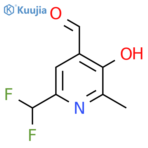 6-(Difluoromethyl)-3-hydroxy-2-methylpyridine-4-carboxaldehyde structure