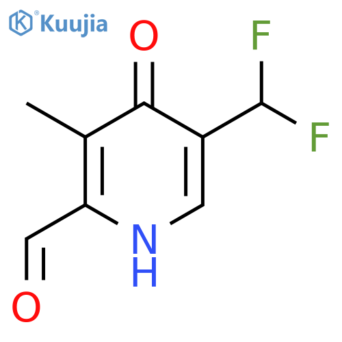 5-(Difluoromethyl)-4-hydroxy-3-methylpyridine-2-carboxaldehyde structure