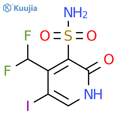 4-(Difluoromethyl)-2-hydroxy-5-iodopyridine-3-sulfonamide structure