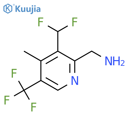 2-(Aminomethyl)-3-(difluoromethyl)-4-methyl-5-(trifluoromethyl)pyridine structure