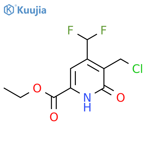 Ethyl 3-(chloromethyl)-4-(difluoromethyl)-2-hydroxypyridine-6-carboxylate structure