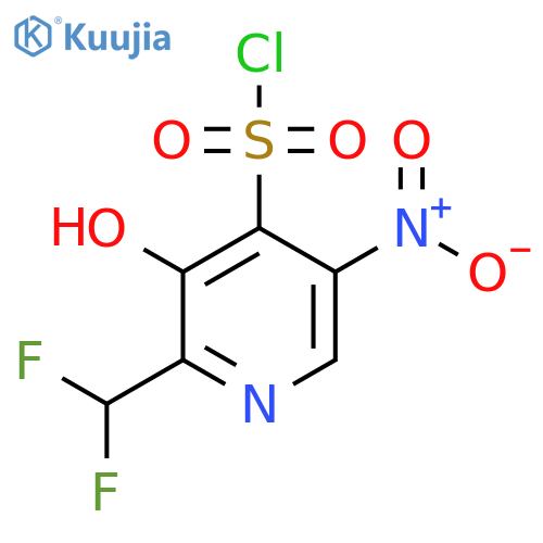 2-(Difluoromethyl)-3-hydroxy-5-nitropyridine-4-sulfonyl chloride structure