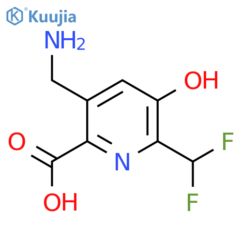 5-(Aminomethyl)-2-(difluoromethyl)-3-hydroxypyridine-6-carboxylic acid structure