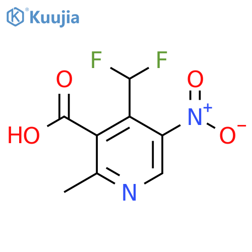 4-(Difluoromethyl)-2-methyl-5-nitropyridine-3-carboxylic acid structure