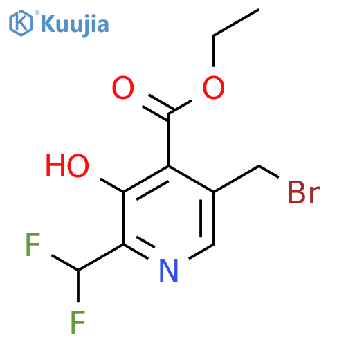 Ethyl 5-(bromomethyl)-2-(difluoromethyl)-3-hydroxypyridine-4-carboxylate structure