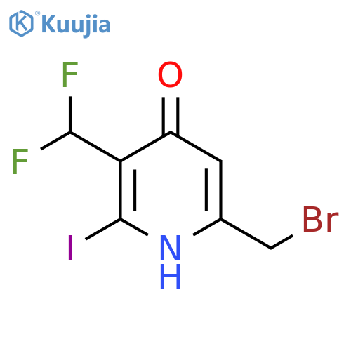 6-(Bromomethyl)-3-(difluoromethyl)-4-hydroxy-2-iodopyridine structure