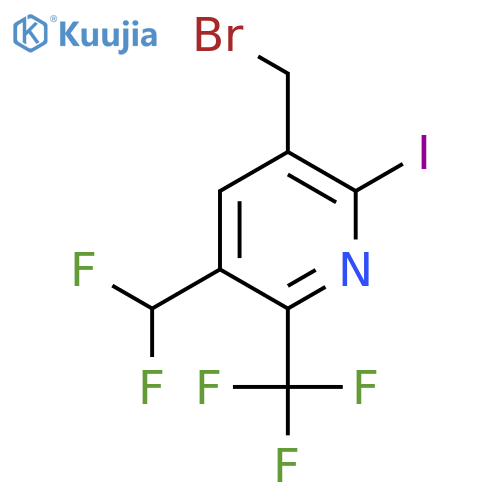 3-(Bromomethyl)-5-(difluoromethyl)-2-iodo-6-(trifluoromethyl)pyridine structure