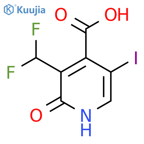 3-(Difluoromethyl)-2-hydroxy-5-iodopyridine-4-carboxylic acid structure