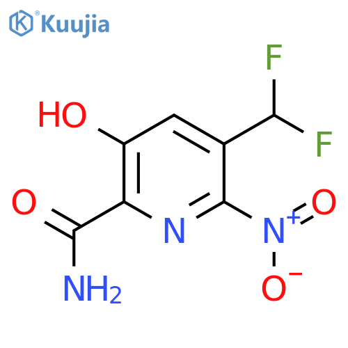3-(Difluoromethyl)-5-hydroxy-2-nitropyridine-6-carboxamide structure