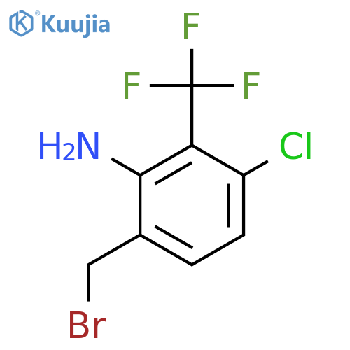 2-Amino-4-chloro-3-(trifluoromethyl)benzyl bromide structure