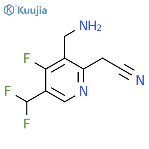 3-(Aminomethyl)-5-(difluoromethyl)-4-fluoropyridine-2-acetonitrile structure