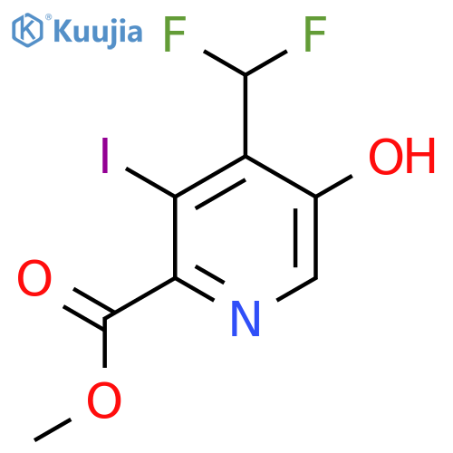 Methyl 4-(difluoromethyl)-5-hydroxy-3-iodopyridine-2-carboxylate structure