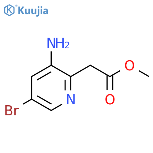 Methyl 2-(3-amino-5-bromopyridin-2-yl)acetate structure