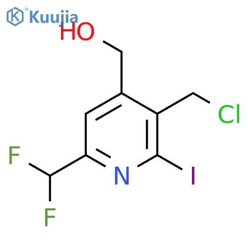 3-(Chloromethyl)-6-(difluoromethyl)-2-iodopyridine-4-methanol structure