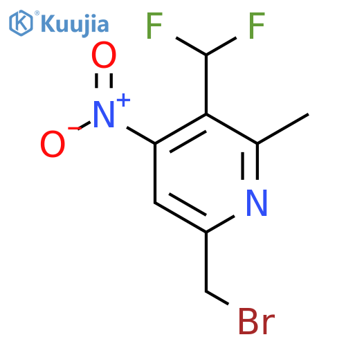 6-(Bromomethyl)-3-(difluoromethyl)-2-methyl-4-nitropyridine structure