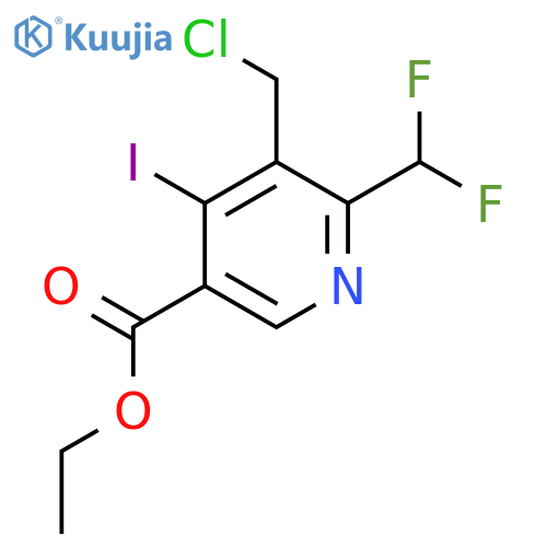Ethyl 3-(chloromethyl)-2-(difluoromethyl)-4-iodopyridine-5-carboxylate structure