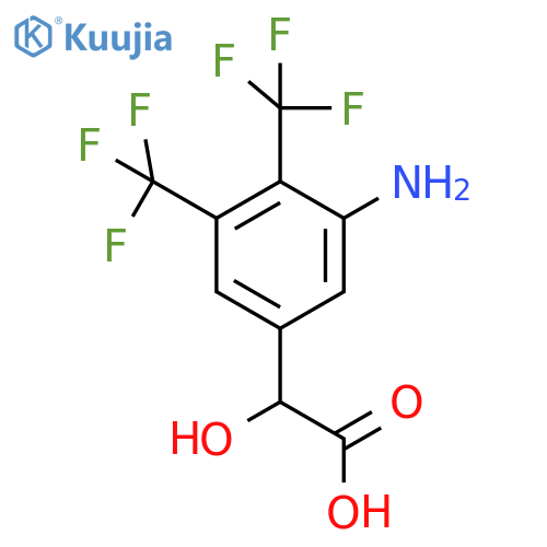 3-Amino-4,5-bis(trifluoromethyl)mandelic acid structure