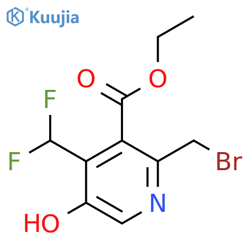 Ethyl 2-(bromomethyl)-4-(difluoromethyl)-5-hydroxypyridine-3-carboxylate structure