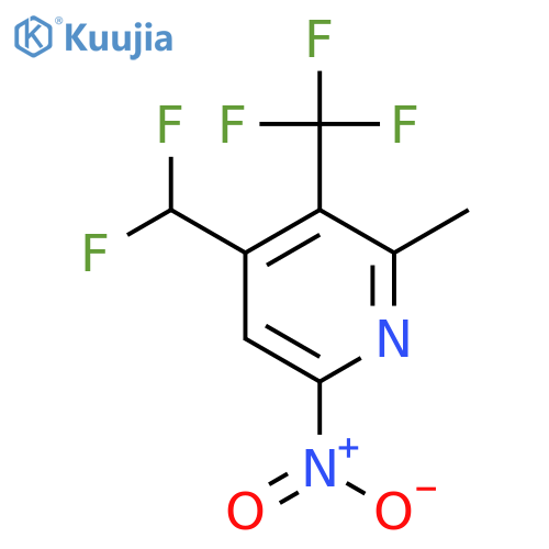 4-(Difluoromethyl)-2-methyl-6-nitro-3-(trifluoromethyl)pyridine structure