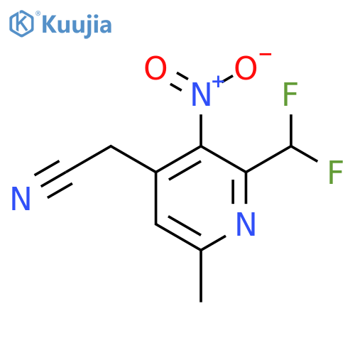 2-(Difluoromethyl)-6-methyl-3-nitropyridine-4-acetonitrile structure