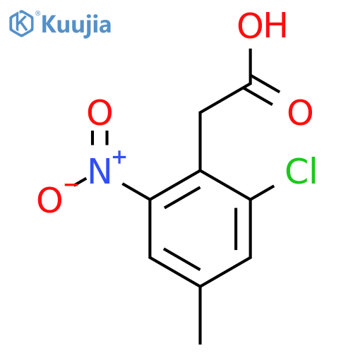 2-Chloro-4-methyl-6-nitrophenylacetic acid structure