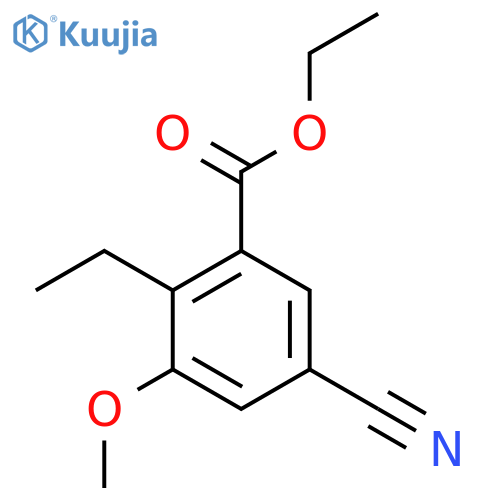 Ethyl 5-cyano-2-ethyl-3-methoxybenzoate structure