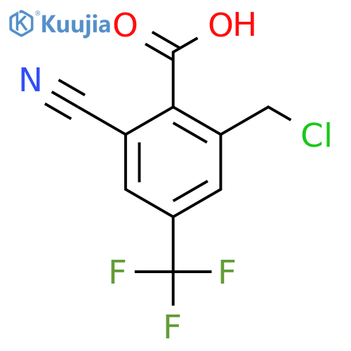 2-Chloromethyl-6-cyano-4-(trifluoromethyl)benzoic acid structure