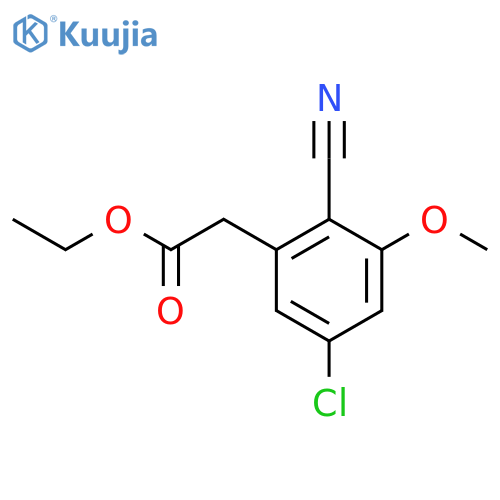 Ethyl 5-chloro-2-cyano-3-methoxyphenylacetate structure