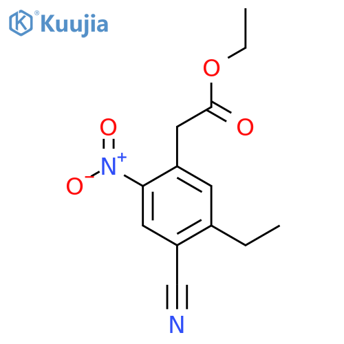 Ethyl 4-cyano-5-ethyl-2-nitrophenylacetate structure